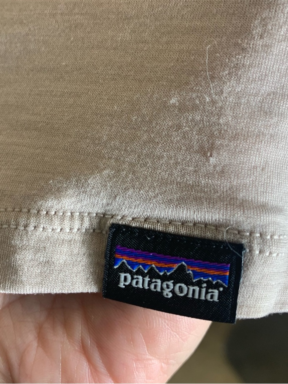 Patagonia Women’s Long-Sleeve Crewneck Capilene Light Wool Shirt - Light Taupe - Picture 4 of 7